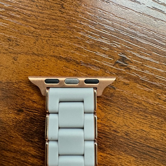 Michele Apple Watch Band Gray Silicone and Rose Gold 42mm - Picture 6 of 7